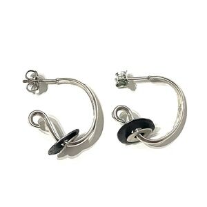 Silpada Curved Discs Hoop Earrings